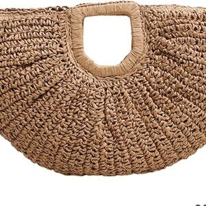 Elegant Tan Woven Handbag